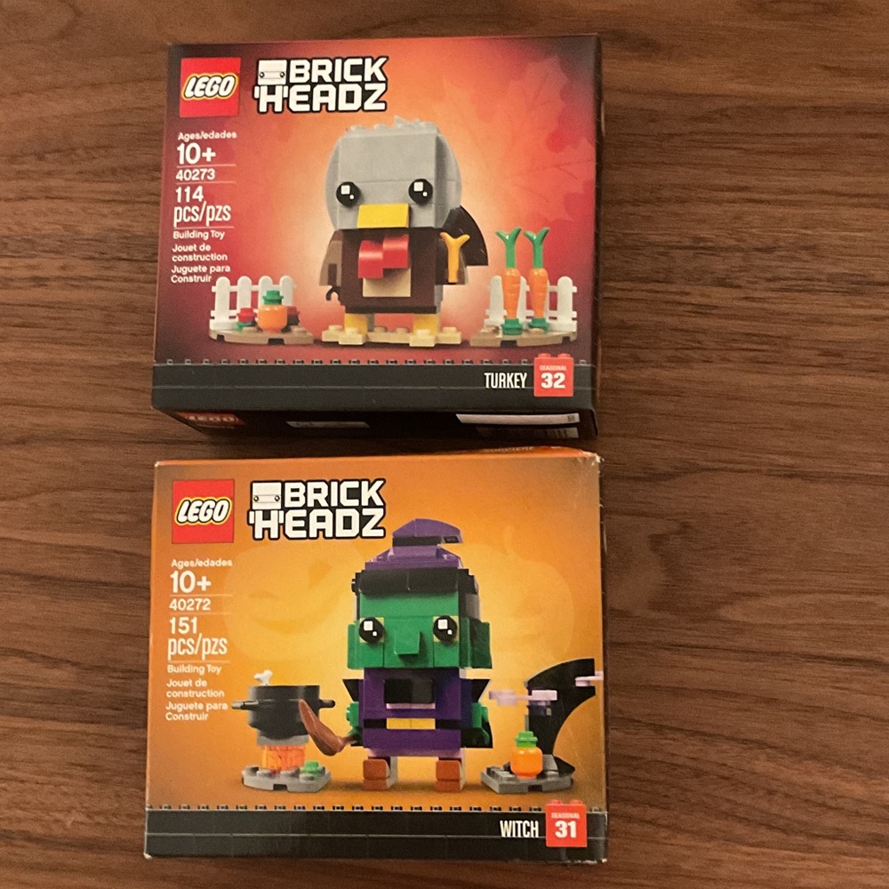 LEGO BrickHeadz Turkey and Witch Building Sets 40273, 40272